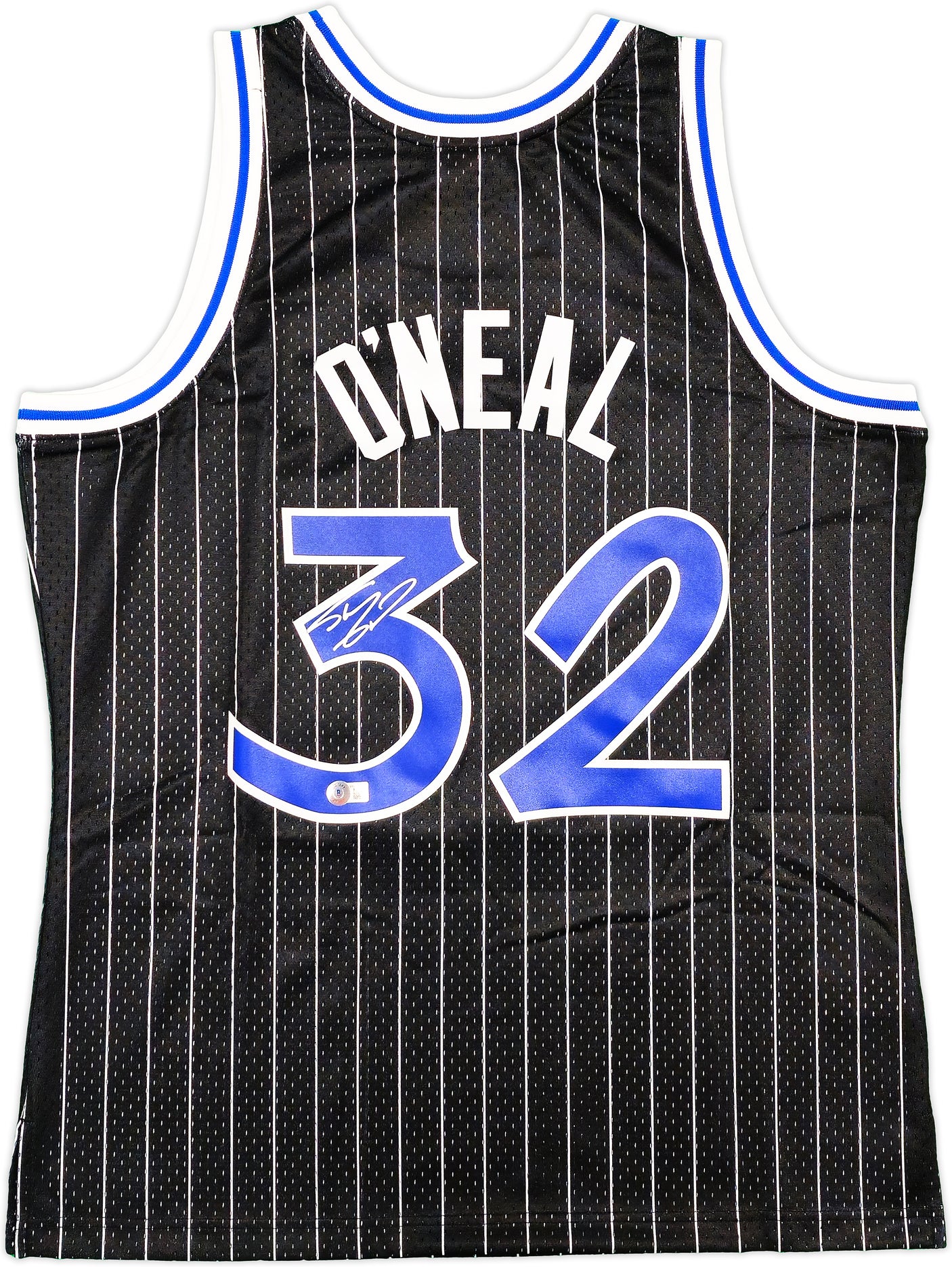 Orlando Magic Shaquille Shaq O'Neal Autographed Black Authentic Mitchell & Ness 1994-95 HWC Swingman Jersey Size L Beckett BAS Witness Stock #235520