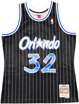 Orlando Magic Shaquille Shaq O'Neal Autographed Black Authentic Mitchell & Ness 1994-95 HWC Swingman Jersey Size L Beckett BAS Witness Stock #235520