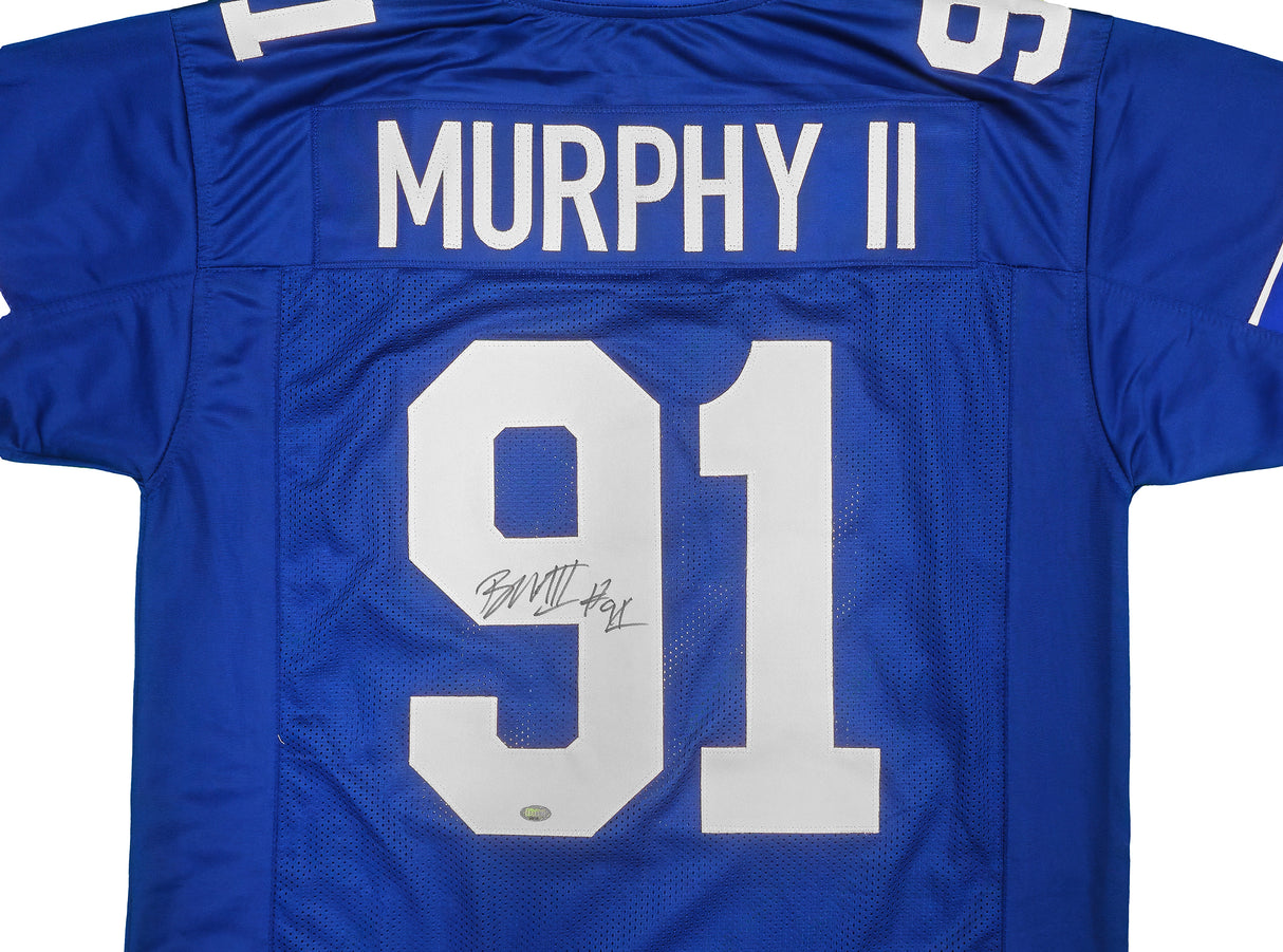 Seattle Seahawks Byron Murphy II Autographed Blue Throwback Jersey MCS Holo Stock #235607