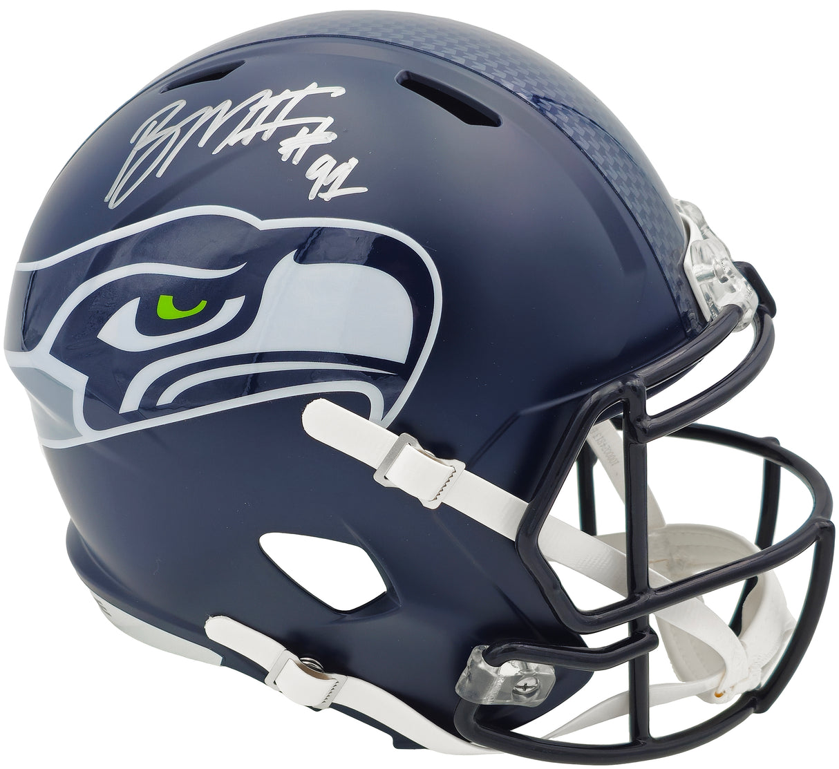 Byron Murphy II Autographed Seattle Seahawks Blue Full Size Speed Replica Helmet MCS Holo Stock #235597