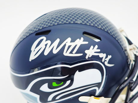 Byron Murphy II Autographed Seattle Seahawks Blue Speed Mini Helmet MCS Holo Stock #235602