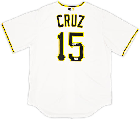 Pittsburgh Pirates Oneil Cruz Autographed White Nike Jersey Size L Beckett BAS QR Stock #220604