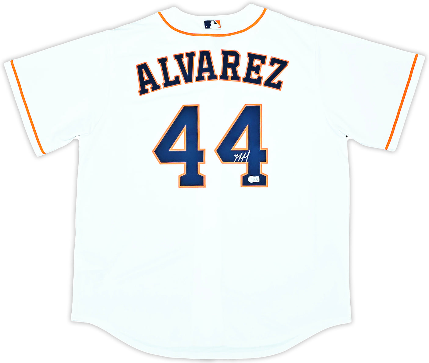 Houston Astros Yordan Alvarez Autographed White Nike Jersey Size XL Beckett BAS Witness Stock #220484