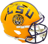 Odell Beckham Jr. Autographed LSU Tigers Yellow Full Size Speed Replica Helmet Beckett BAS Witness Stock #235086