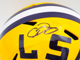 Odell Beckham Jr. Autographed LSU Tigers Yellow Full Size Speed Replica Helmet Beckett BAS Witness Stock #235086