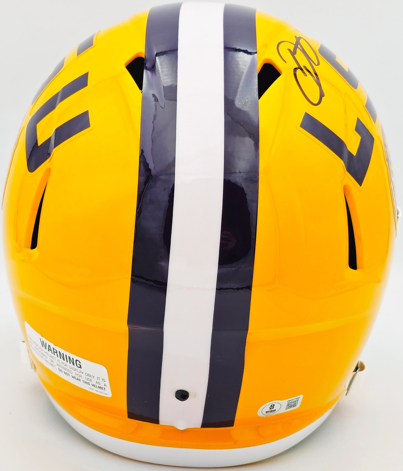 Odell Beckham Jr. Autographed LSU Tigers Yellow Full Size Speed Replica Helmet Beckett BAS Witness Stock #235086