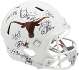 2005 CFB National Champions Texas Longhorns Autographed White Full Size Speed Replica Helmet With 24 Signatures Including Vince Young Beckett BAS QR Stock #234966