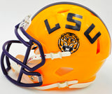 Odell Beckham Jr. Autographed LSU Tigers Yellow Speed Mini Helmet Beckett BAS Witness Stock #235087