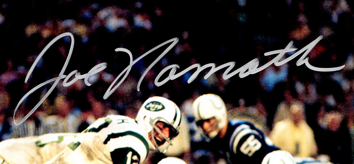 Joe Namath Autographed 16x20 Photo New York Jets Beckett BAS Witness Stock #235427