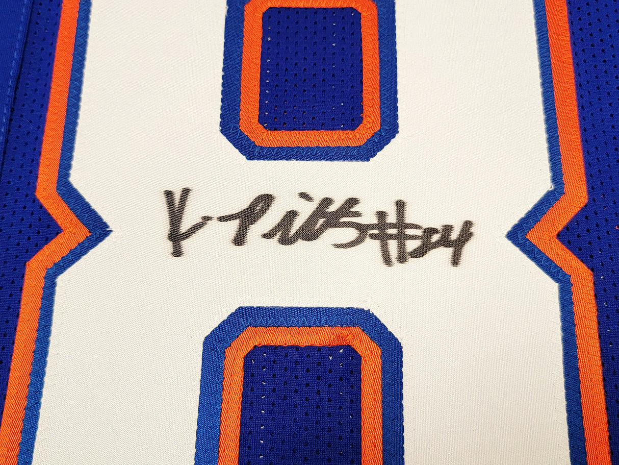 Florida Gators Kyle Pitts Autographed Blue Jersey Beckett BAS Witness Stock #209535