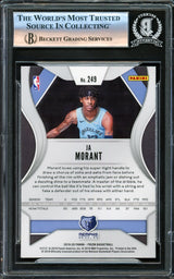 Ja Morant Autographed 2019-20 Panini Prizm Rookie Card #249 Memphis Grizzlies Beckett BAS Stock #221207