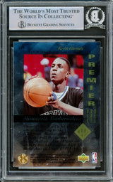 Kevin Garnett Autographed 1995-96 SP Authentic Rookie Card #159 Minnesota Timberwolves Beckett BAS #14612517