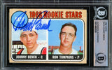 Johnny Bench Autographed 1968 Topps Rookie Card #247 Cincinnati Reds Beckett BAS #14862526