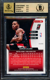 Damian Lillard Autographed 2012-13 Panini Totally Certified Red Rookie Card #70 Portland Trail Blazers BGS 9.5 Auto Grade Gem Mint 10 #179/499 Beckett BAS #14323941