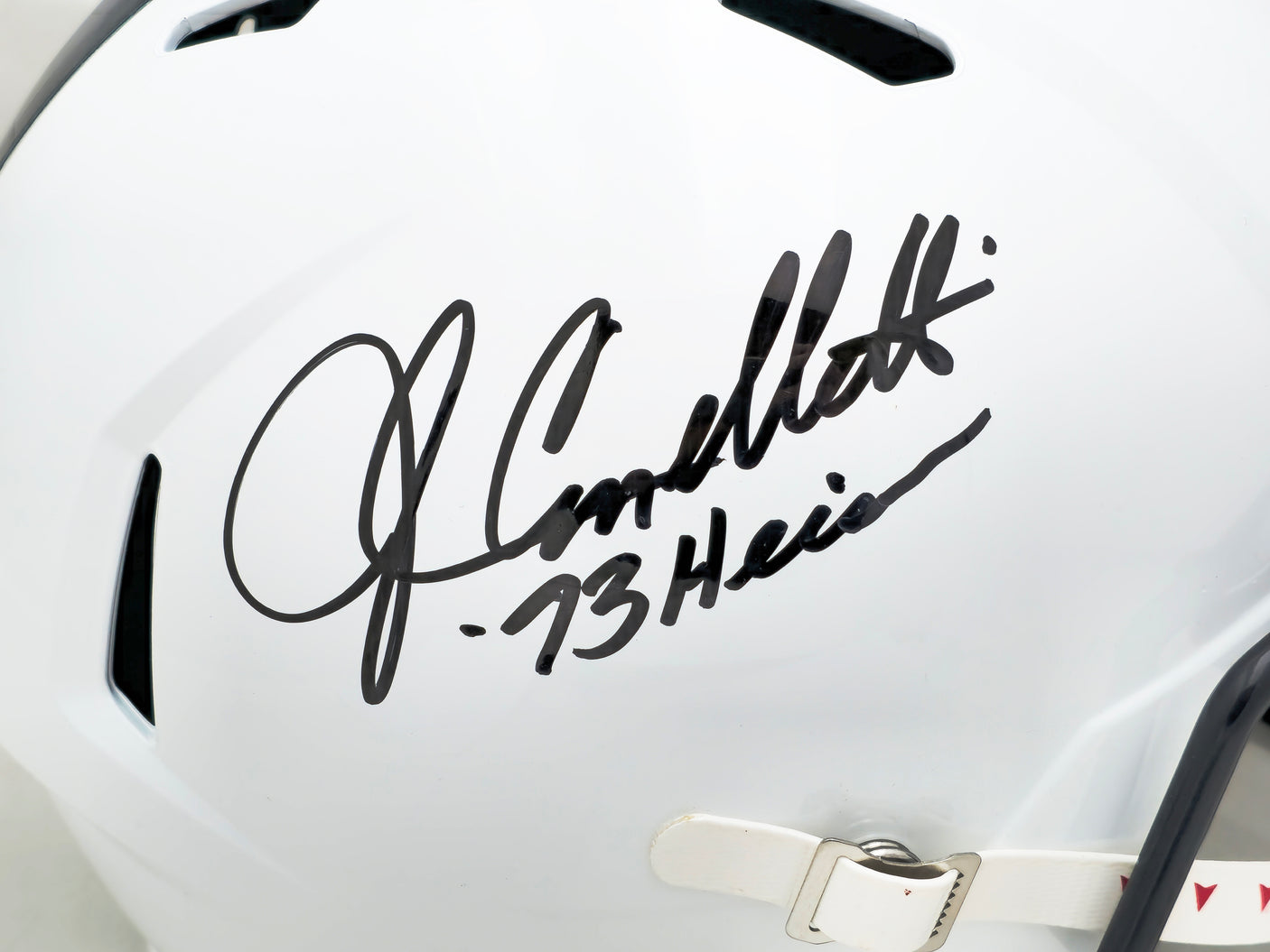 John Cappelletti Autographed Penn State Nittany Lions White Full Size Speed Replica Helmet "73 Heisman" JSA Stock #221332