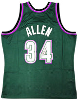 Milwaukee Bucks Ray Allen Autographed Green Authentic Mitchell & Ness 1996-97 Ray Allen HWC Swingman Jersey Size XL Beckett BAS Witness Stock #221292