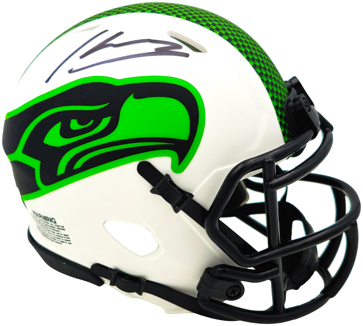 Kenneth Walker III Autographed Seattle Seahawks Lunar Eclipse White Speed Mini Helmet Beckett BAS Witness Stock #235708