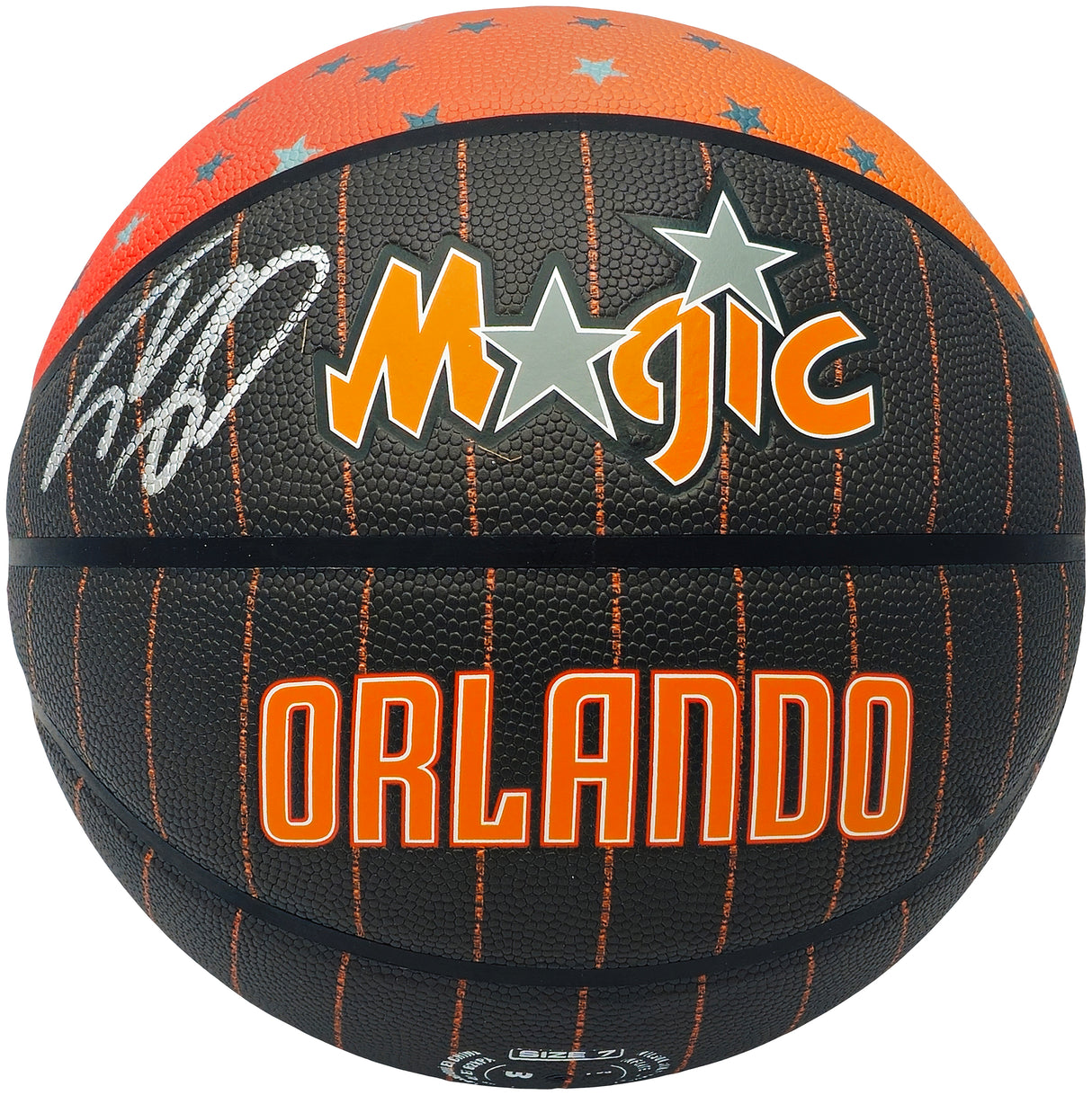 Shaquille Shaq O'Neal Autographed 75th Anniversary City Edition Basketball Orlando Magic Beckett BAS Witness Stock #235721