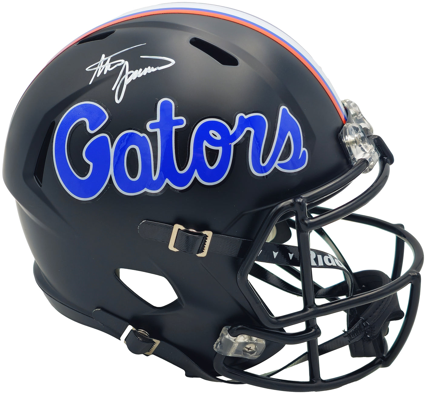 Steve Spurrier Autographed Florida Gators Black 2023 Alternate Full Size Speed Replica Helmet Beckett BAS Witness Stock #236151