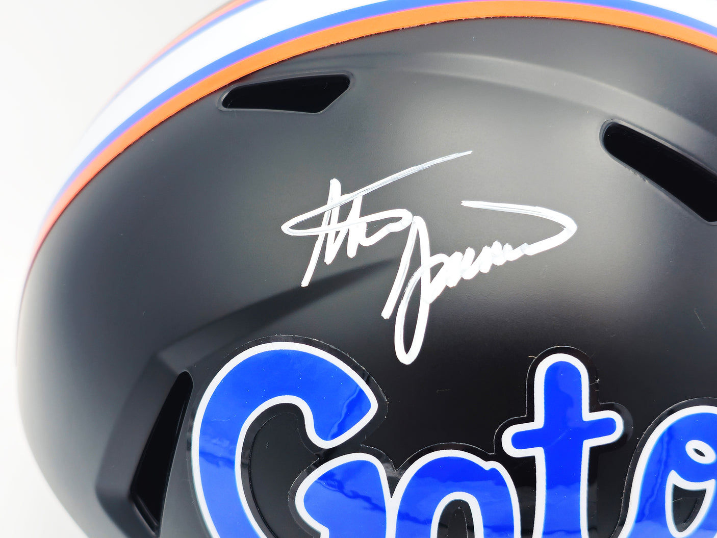 Steve Spurrier Autographed Florida Gators Black 2023 Alternate Full Size Speed Replica Helmet Beckett BAS Witness Stock #236151