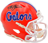 Steve Spurrier Autographed Florida Gators Orange Speed Mini Helmet Beckett BAS Witness Stock #236153