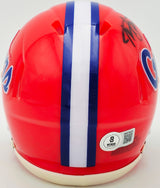 Steve Spurrier Autographed Florida Gators Orange Speed Mini Helmet Beckett BAS Witness Stock #236153