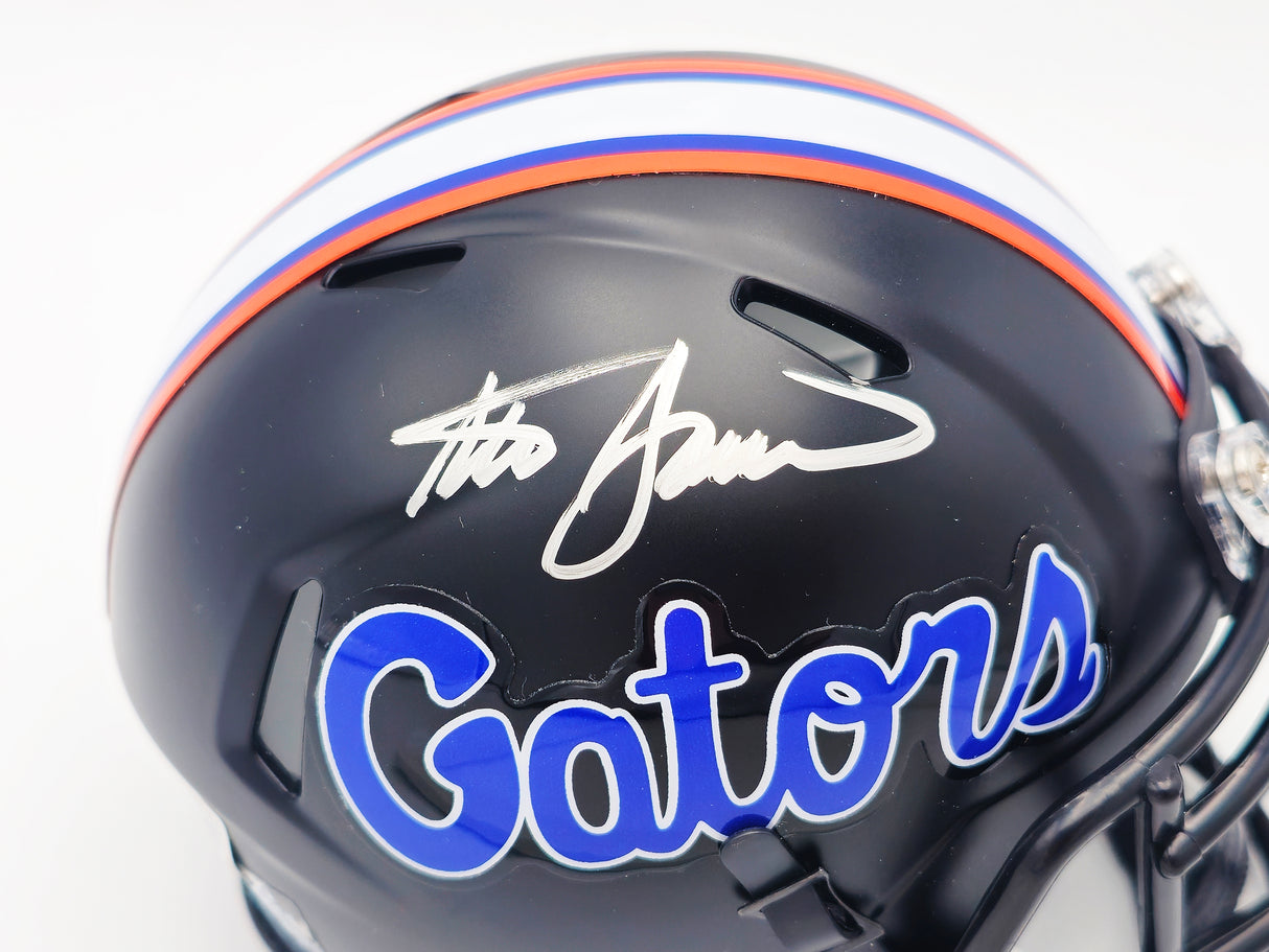 Steve Spurrier Autographed Florida Gators Black 2023 Alternate Speed Mini Helmet Beckett BAS Witness Stock #236156