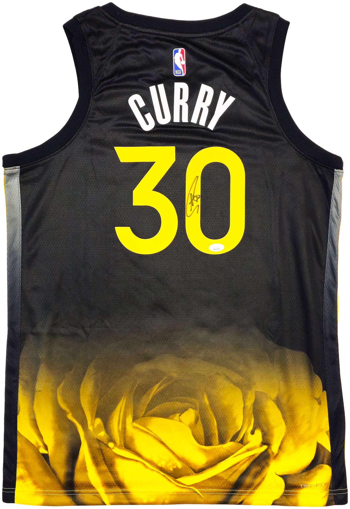 Golden State Warriors Stephen Curry Autographed Black Nike Swingman City Edition Jersey Size 48 JSA Stock #235685