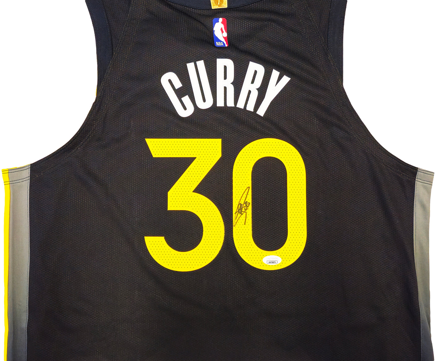 Golden State Warriors Stephen Curry Autographed Black Nike Authentic City Edition Jersey Size 48 JSA Stock #235683