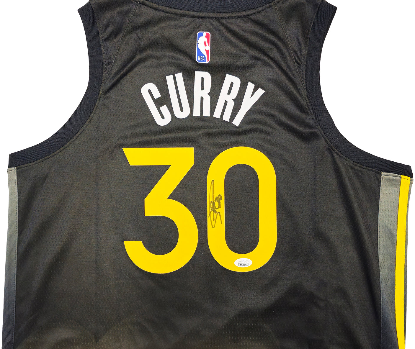 Golden State Warriors Stephen Curry Autographed Black Nike Swingman Icon Edition Jersey Size 48 JSA Stock #235684