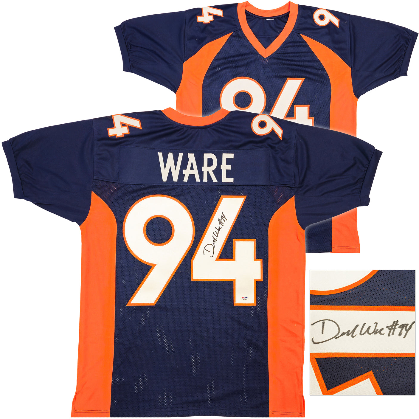 Denver Broncos DeMarcus Ware Autographed Blue Jersey PSA/DNA Stock #235723