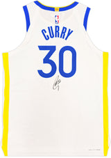 Golden State Warriors Stephen Curry Autographed White Nike Authentic Association Edition Jersey Size 48 JSA Stock #235679