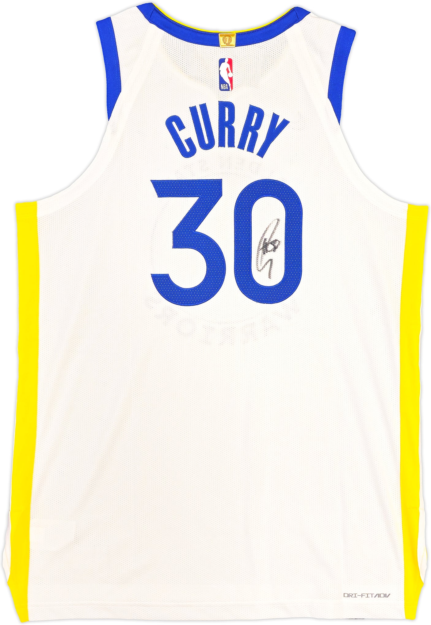 Golden State Warriors Stephen Curry Autographed White Nike Authentic Association Edition Jersey Size 48 JSA Stock #235680