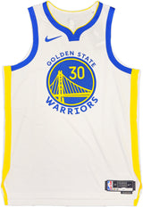 Golden State Warriors Stephen Curry Autographed White Nike Authentic Association Edition Jersey Size 48 JSA Stock #235680