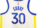 Golden State Warriors Stephen Curry Autographed White Nike Swingman Association Edition Jersey Size 48 JSA Stock #235681