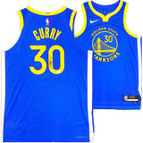 Golden State Warriors Stephen Curry Autographed Blue Nike Authentic Icon Edition Jersey Size 48 JSA Stock #235686