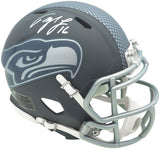 Tyler Lockett Autographed Seattle Seahawks Slate Gray Speed Mini Helmet MCS Holo Stock #236385