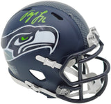 Tyler Lockett Autographed Seattle Seahawks Blue Speed Mini Helmet MCS Holo Stock #236387