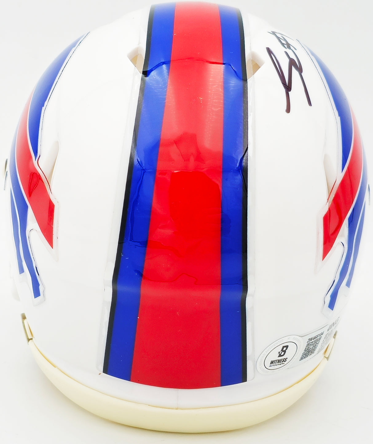 James Cook Autographed Buffalo Bills White Speed Mini Helmet Beckett BAS Witness Stock #236176