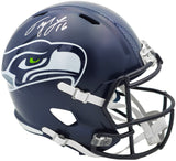 Tyler Lockett Autographed Seattle Seahawks Blue Full Size Speed Replica Helmet MCS Holo Stock #236377