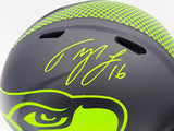 Tyler Lockett Autographed Seattle Seahawks Eclipse Black Full Size Speed Authentic Helmet MCS Holo Stock #236378