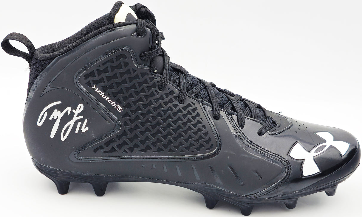 Tyler Lockett Autographed Black Under Armour Team Fierce MC Cleats Seattle Seahawks Size 10.5 MCS Holo Stock #236389