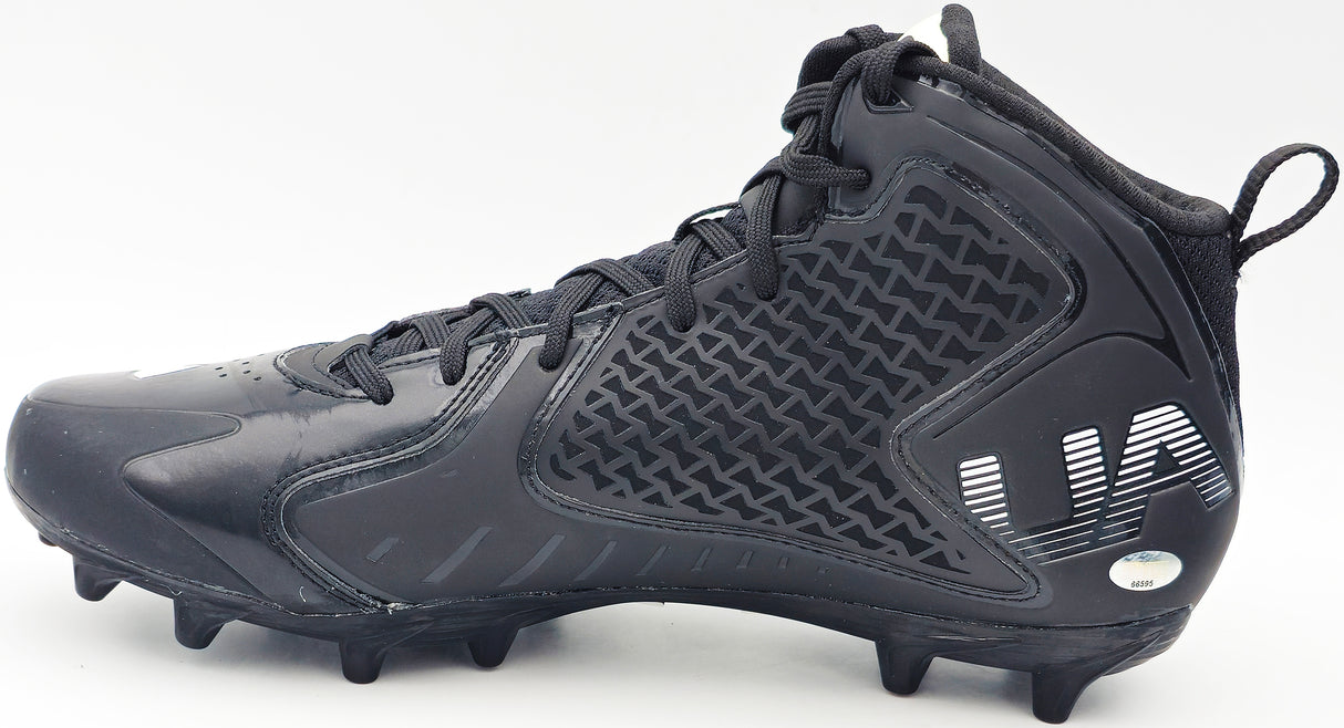 Tyler Lockett Autographed Black Under Armour Team Fierce MC Cleats Seattle Seahawks Size 10.5 MCS Holo Stock #236389