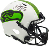 Tyler Lockett Autographed Seattle Seahawks Lunar Eclipse White Full Size Speed Replica Helmet MCS Holo Stock #236382