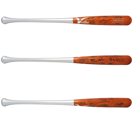 2022 World Series Champion Houston Astros Team Signed Autographed Brown & Silver Victus Jose Altuve Pro Reserve Maple Bat With 20 Signatures Including Jose Altuve & Yordan Alvarez Beckett BAS Witness Stock #220886