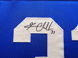 Seattle Seahawks Kam Chancellor Autographed Framed Blue Throwback Jersey MCS Holo Stock #235666