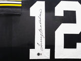 Pittsburgh Steelers Terry Bradshaw Autographed Framed Black Jersey Beckett BAS Witness Stock #235668