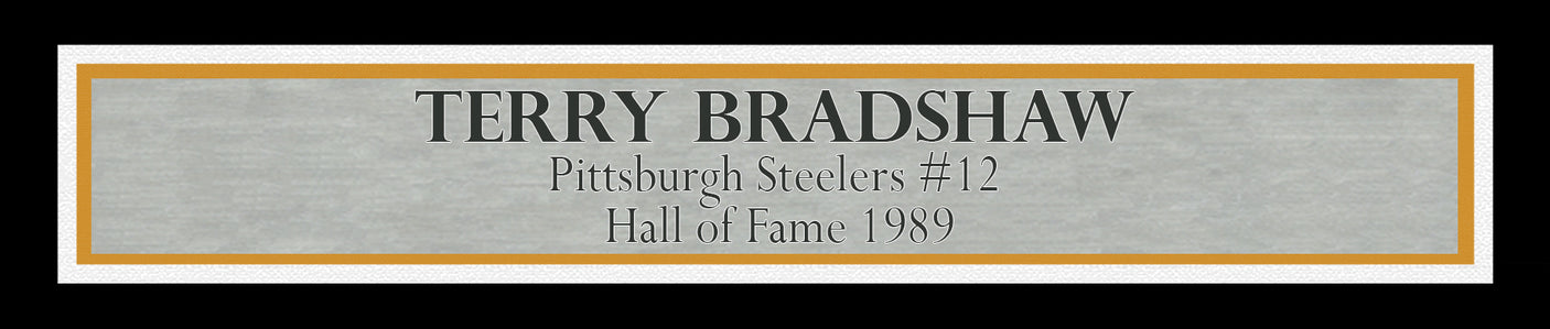 Pittsburgh Steelers Terry Bradshaw Autographed Framed Black Jersey Beckett BAS Witness Stock #235668