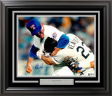 Nolan Ryan Autographed Framed 16x20 Photo Texas Rangers Fight vs. Robin Ventura Beckett BAS QR Stock #235665