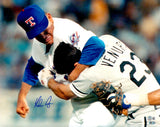 Nolan Ryan Autographed Framed 16x20 Photo Texas Rangers Fight vs. Robin Ventura Beckett BAS QR Stock #235665